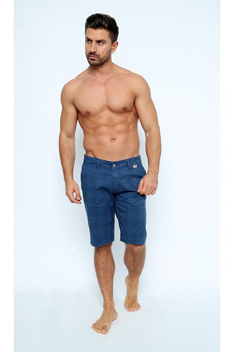 Men's Slim FIt Bermuda Checkered Shorts