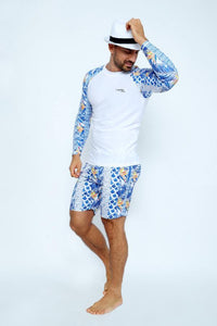 Men's Rashvest Long Sleeves with Enjoy Summer Mood Printed